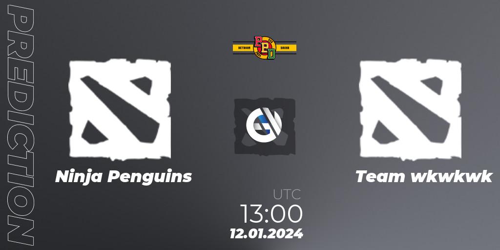 Prognose für das Spiel Ninja Penguins VS Team wkwkwk. 12.01.24. Dota 2 - BetBoom Dacha Dubai 2024: WEU Closed Qualifier