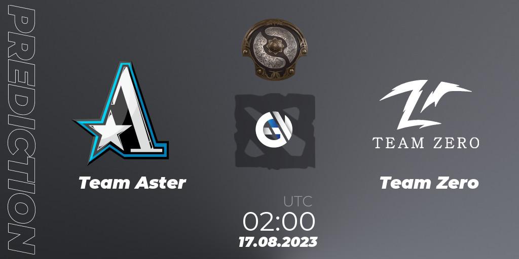 Prognose für das Spiel Team Aster VS Team Zero. 17.08.23. Dota 2 - The International 2023 - China Qualifier