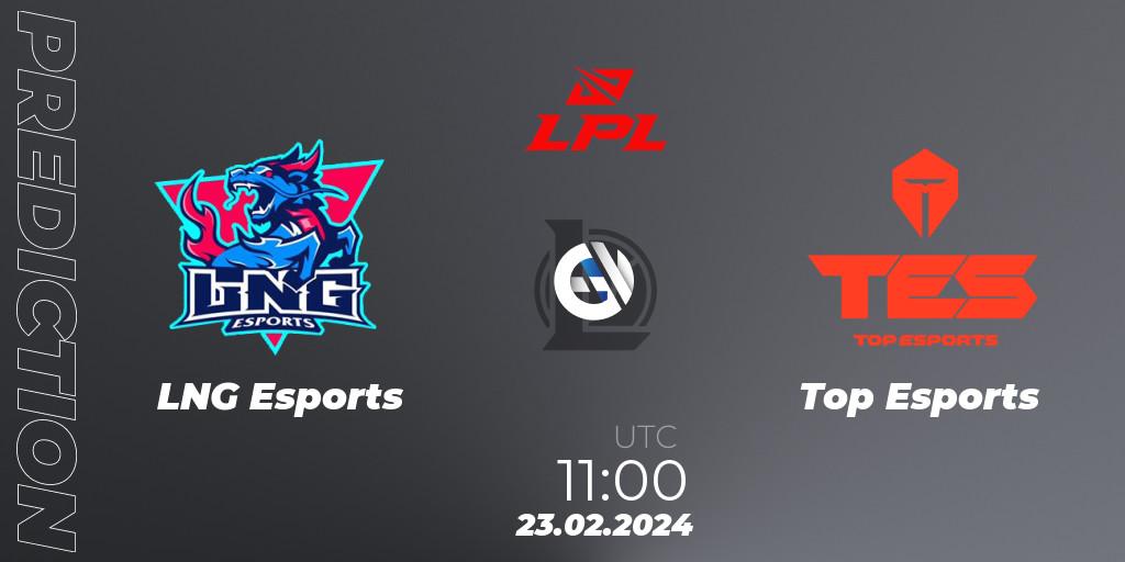 Prognose für das Spiel LNG Esports VS Top Esports. 23.02.24. LoL - LPL Spring 2024 - Group Stage