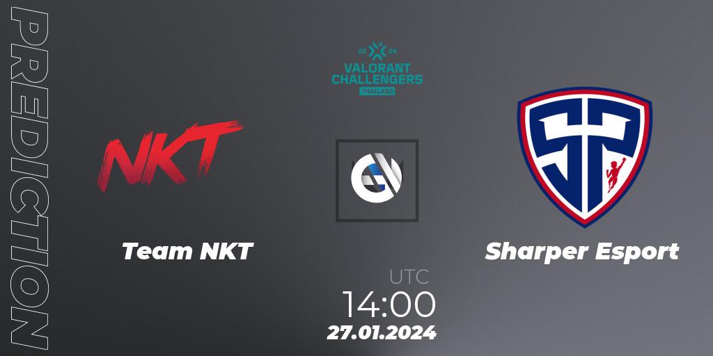 Prognose für das Spiel Team NKT VS Sharper Esport. 27.01.24. VALORANT - VALORANT Challengers Thailand 2024: Split 1