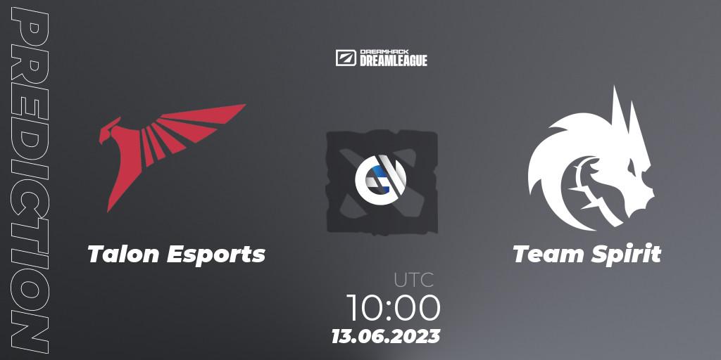 Prognose für das Spiel Talon Esports VS Team Spirit. 13.06.23. Dota 2 - DreamLeague Season 20 - Group Stage 1