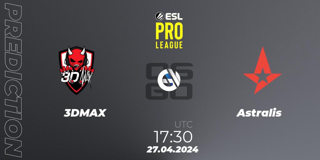 Prognose für das Spiel 3DMAX VS Astralis. 27.04.24. CS2 (CS:GO) - ESL Pro League Season 19