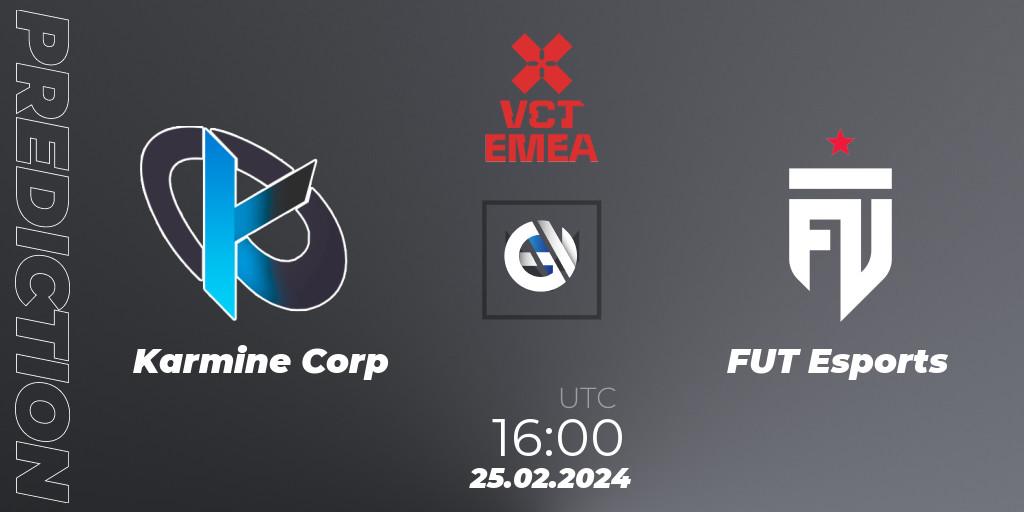Prognose für das Spiel Karmine Corp VS FUT Esports. 25.02.24. VALORANT - VCT 2024: EMEA Kickoff