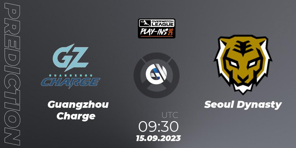 Prognose für das Spiel Guangzhou Charge VS Seoul Dynasty. 15.09.23. Overwatch - Overwatch League 2023 - Play-Ins