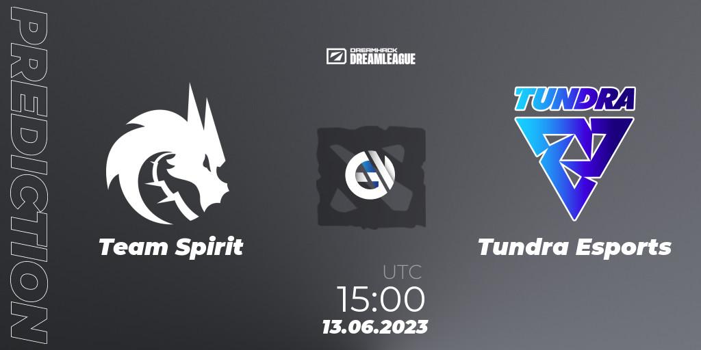 Prognose für das Spiel Team Spirit VS Tundra Esports. 13.06.23. Dota 2 - DreamLeague Season 20 - Group Stage 1