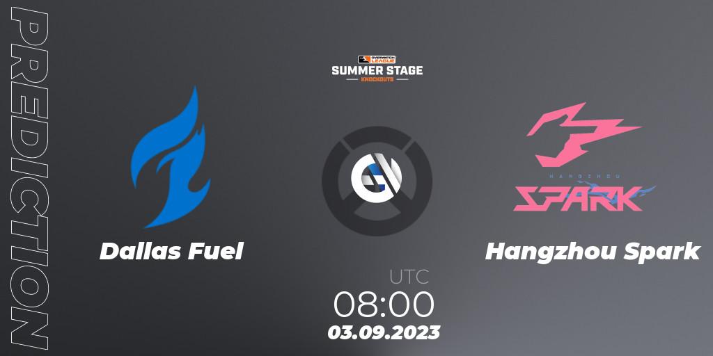 Prognose für das Spiel Dallas Fuel VS Hangzhou Spark. 03.09.23. Overwatch - Overwatch League 2023 - Summer Stage Knockouts