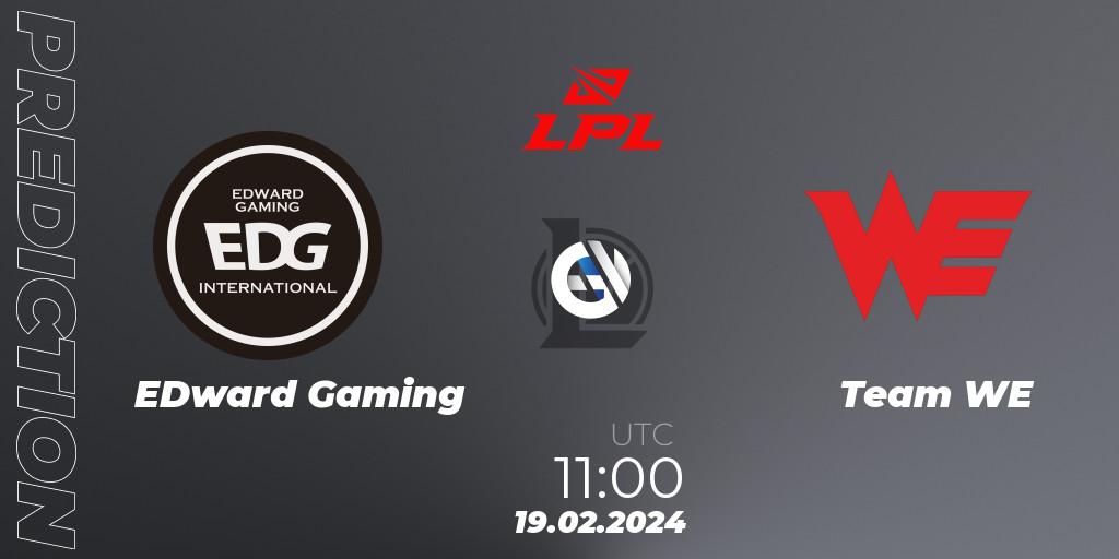 Prognose für das Spiel EDward Gaming VS Team WE. 19.02.24. LoL - LPL Spring 2024 - Group Stage