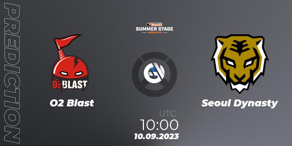 Prognose für das Spiel O2 Blast VS Seoul Dynasty. 10.09.23. Overwatch - Overwatch League 2023 - Summer Stage Knockouts