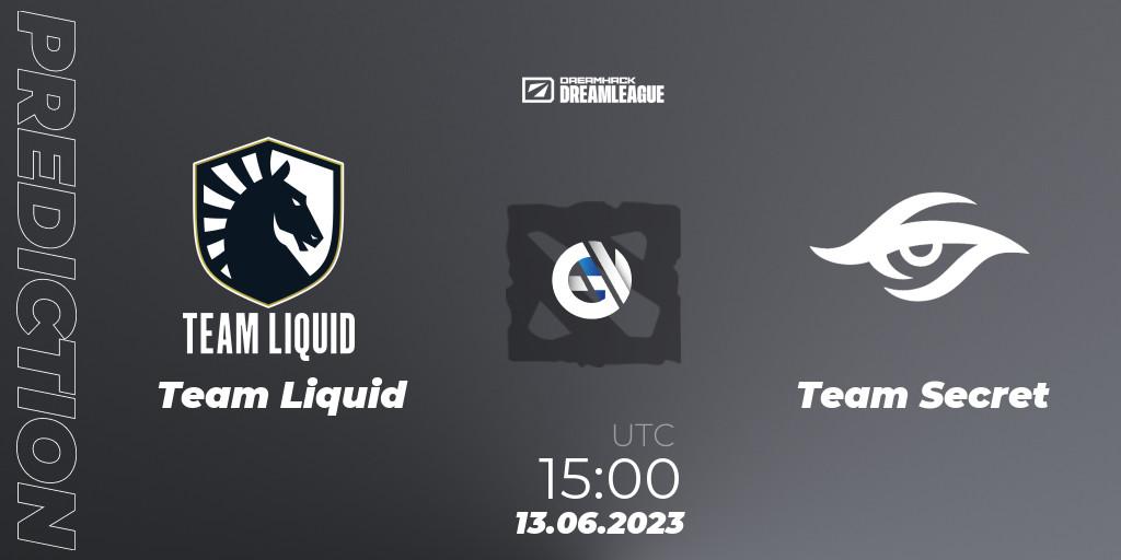 Prognose für das Spiel Team Liquid VS Team Secret. 13.06.23. Dota 2 - DreamLeague Season 20 - Group Stage 1