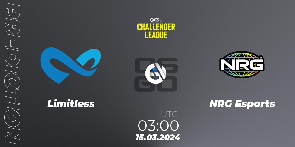 Prognose für das Spiel Limitless VS NRG Esports. 15.03.24. CS2 (CS:GO) - ESL Challenger League Season 47: North America