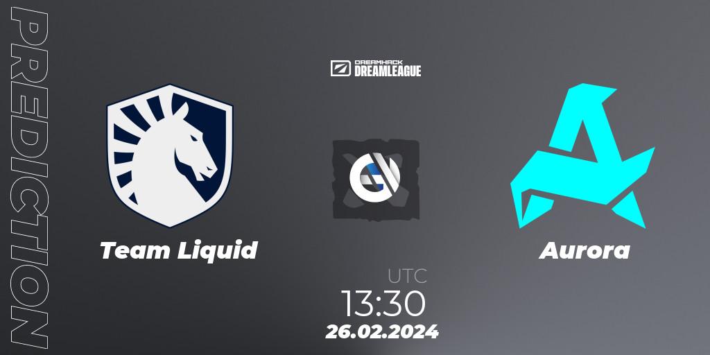 Prognose für das Spiel Team Liquid VS Aurora. 26.02.24. Dota 2 - DreamLeague Season 22