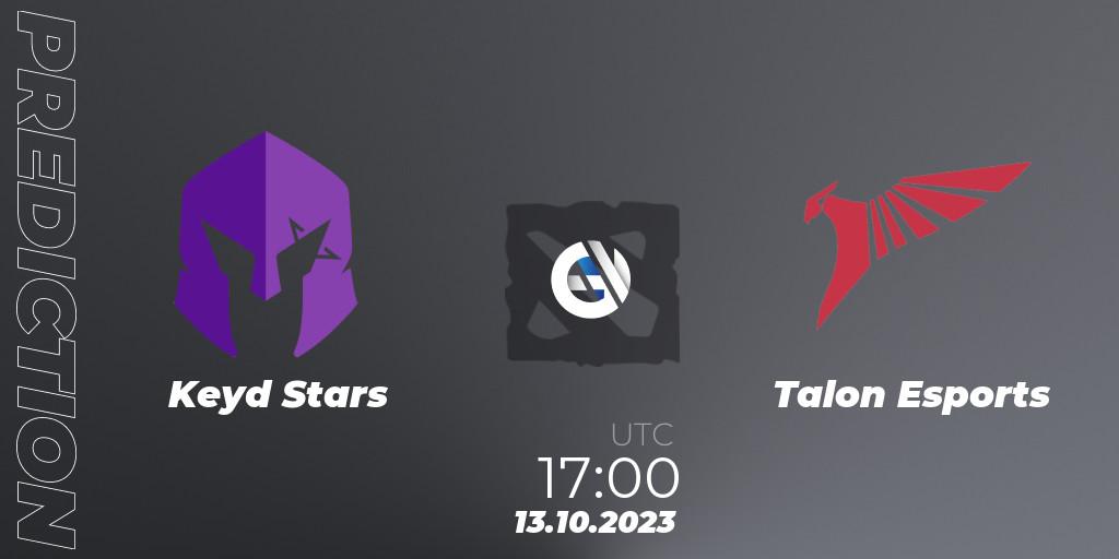 Prognose für das Spiel Keyd Stars VS Talon Esports. 13.10.23. Dota 2 - The International 2023 - Group Stage