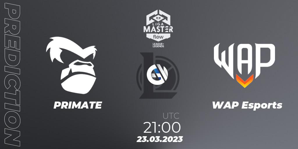 Prognose für das Spiel PRIMATE VS WAP Esports. 23.03.23. LoL - Liga Master Opening 2023 - Playoffs