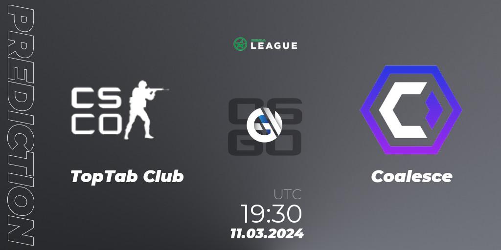 Prognose für das Spiel TopTab Club VS Coalesce. 12.03.24. CS2 (CS:GO) - ESEA Season 48: Main Division - Europe