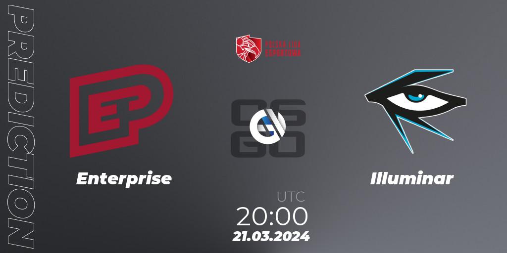 Prognose für das Spiel Enterprise VS Illuminar. 21.03.24. CS2 (CS:GO) - Polska Liga Esportowa 2024: Split #1