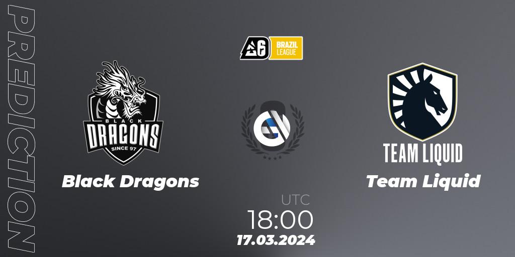 Prognose für das Spiel Black Dragons VS Team Liquid. 17.03.24. Rainbow Six - Brazil League 2024 - Stage 1