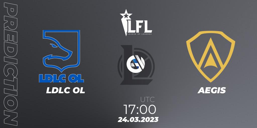 Prognose für das Spiel LDLC OL VS AEGIS. 24.03.23. LoL - LFL Spring 2023 - Playoffs