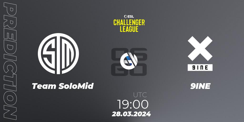 Prognose für das Spiel Team SoloMid VS 9INE. 28.03.24. CS2 (CS:GO) - ESL Challenger League Season 47: Europe