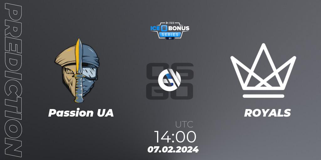 Prognose für das Spiel Passion UA VS ROYALS. 07.02.24. CS2 (CS:GO) - IceBonus Series #1
