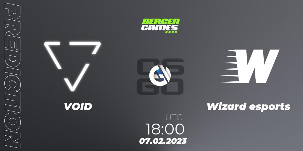 Prognose für das Spiel VOID VS Wizard esports. 07.02.23. CS2 (CS:GO) - Bergen Games 2023: Online Stage