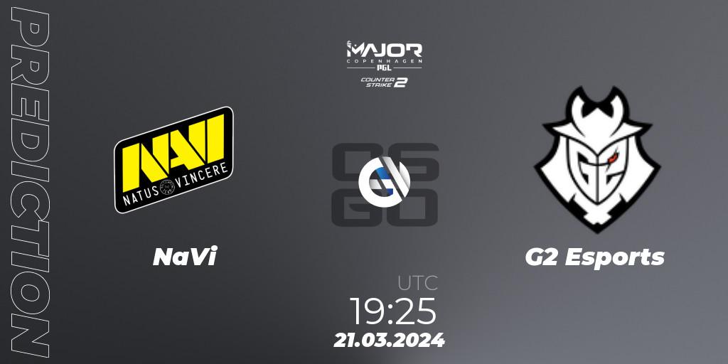 Prognose für das Spiel NaVi VS G2 Esports. 21.03.24. CS2 (CS:GO) - PGL CS2 Major Copenhagen 2024