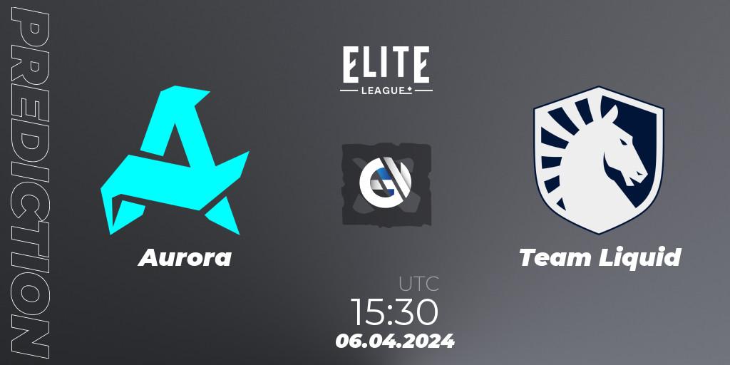 Prognose für das Spiel Aurora VS Team Liquid. 06.04.24. Dota 2 - Elite League: Round-Robin Stage