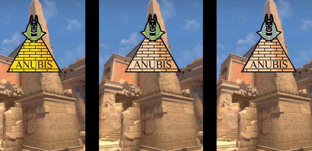 Positionen auf der Karte Anubis