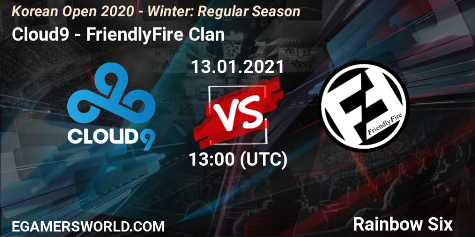 Match Cloud9 Friendlyfire Clan 13 01 21 Rainbow Six Korean Open Winter Regular Season Spiel Stream Twitch Youtube Nkl Mqfpf Egw